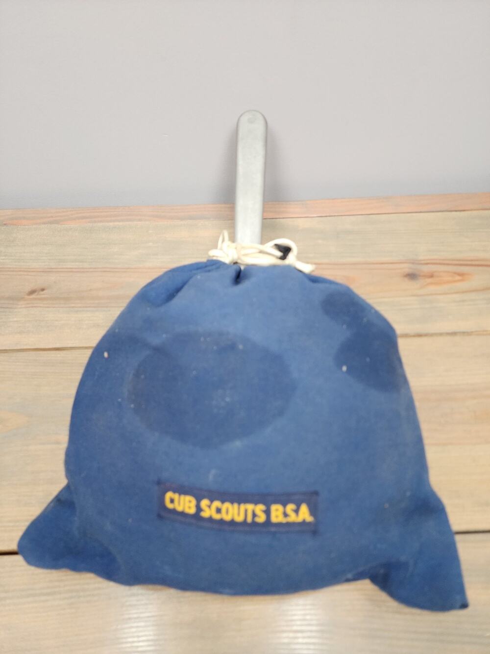 Vintage Old Boy Scouts Camping Mess Kit Cooking Set Blue Bag